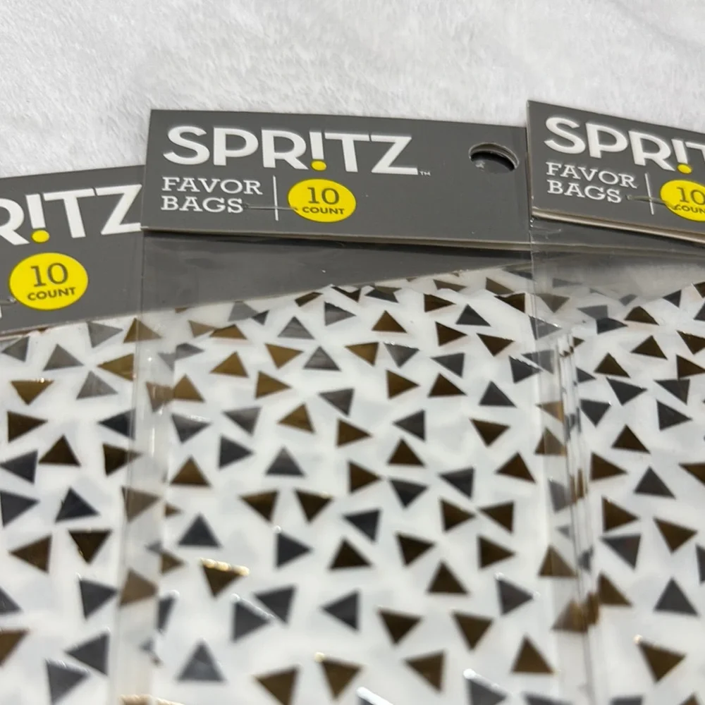 Spritz Gold and Black Favor Bags